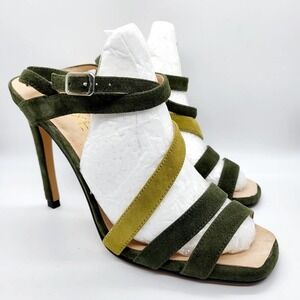 NWOT QLOXEGreen Wrap Ankle Strap HeelsSz 8.5